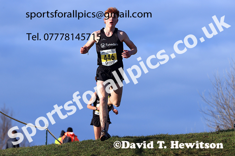 Mens under-17s 2024 NECAA Cross Country Champs., Temple Park, South Shields. Photo: David T. Hewitson/Sports for All Pics